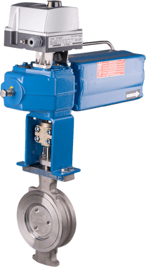 High-performance butterfly valve with actuator