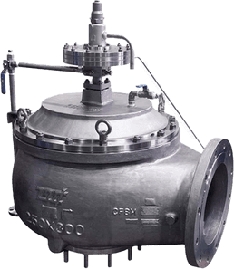 Pilot-operated pressure relief valve